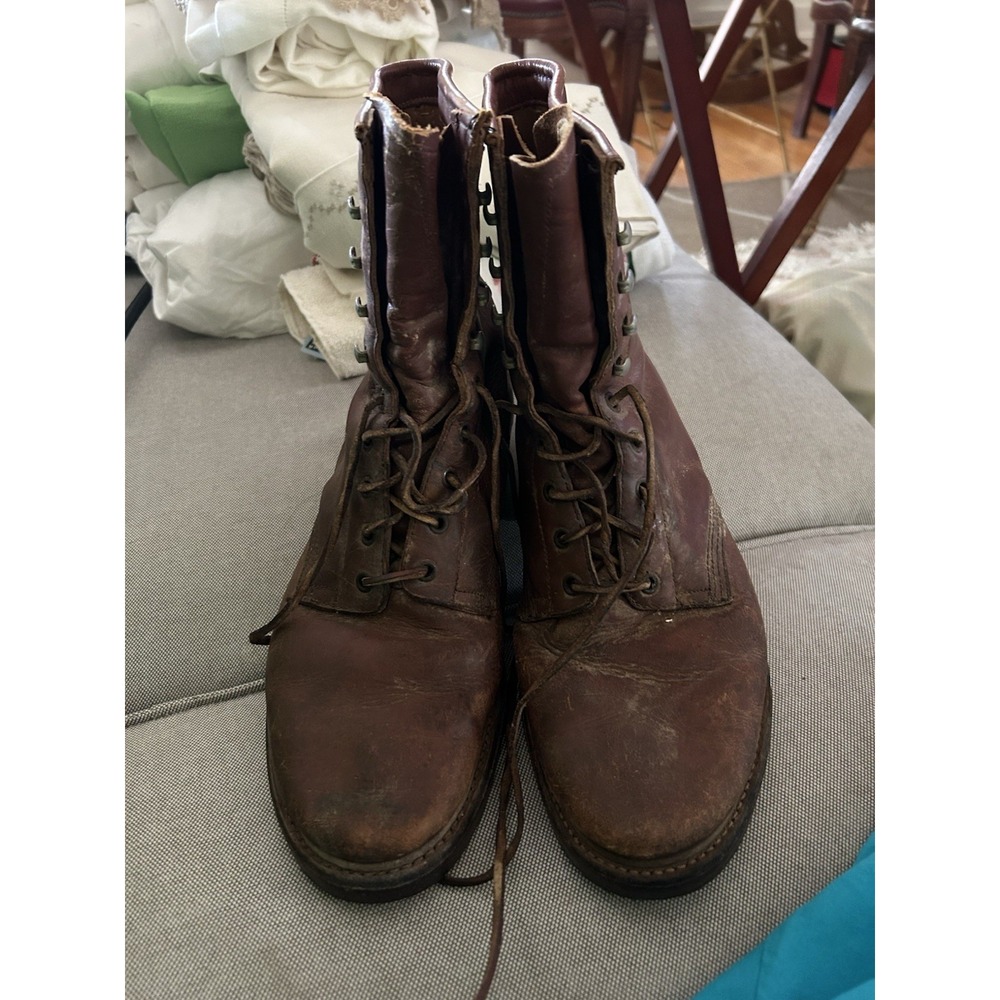 VTG 60s ENDICOTT JOHNSON RANGER LEATHER LACE Up WORK BOOTS Oil Resistant Sz 12